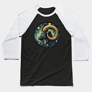 ZODIAC Capricorn - Astrological CAPRICORN - CAPRICORN - ZODIAC sign - Van Gogh style - 17 Baseball T-Shirt